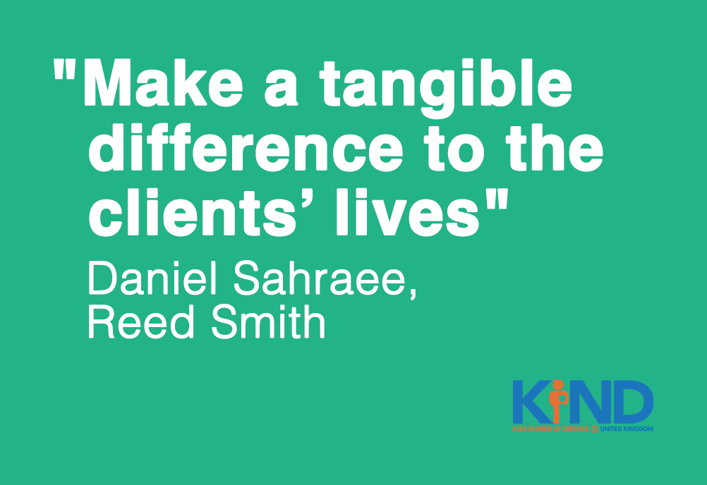 “Make a tangible difference to the clients’ lives” – Daniel Sahraee of Reed Smith talks about working on KIND cases